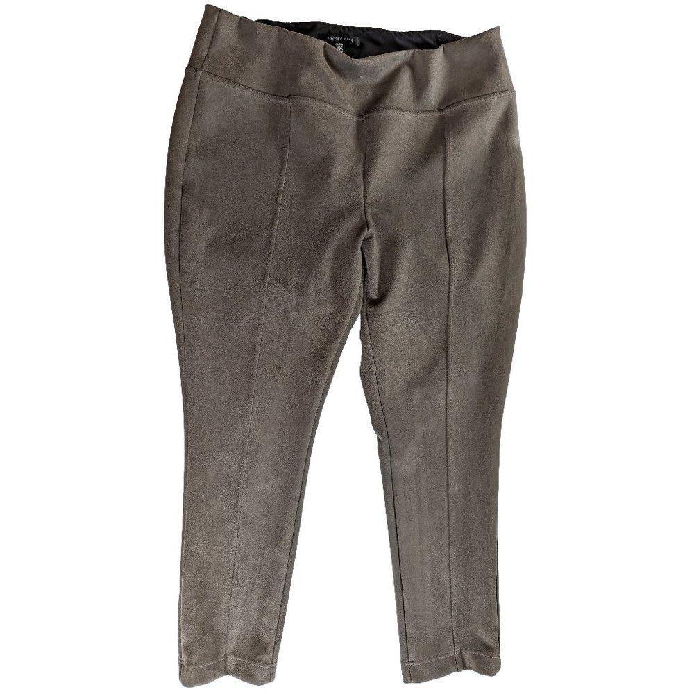 Andrew Marc Women's Super Soft Stretch Faux Suede Pull On Pants  XXL